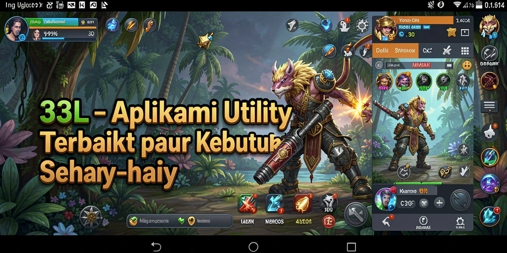 Tampilan aplikasi 33L yang intuitif dan ramah pengguna.