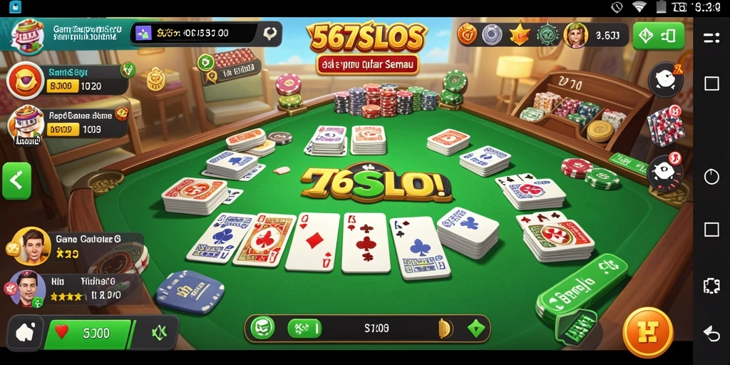 Tampilan gameplay 567SLOTS dengan suasana Gaple yang seru.