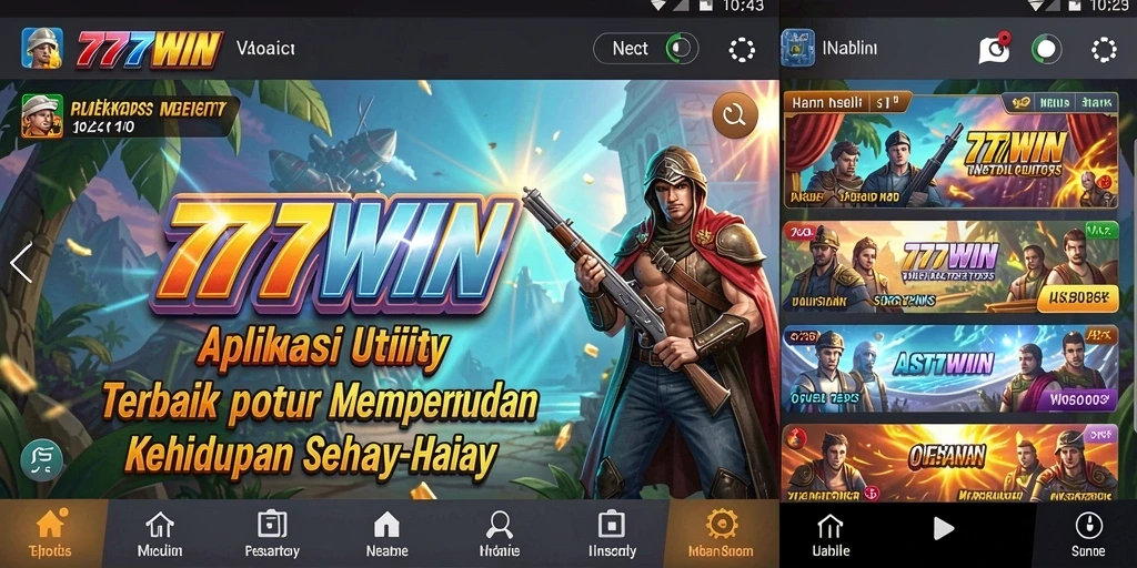 Tampilan utama aplikasi 777WIN yang memudahkan pengguna.