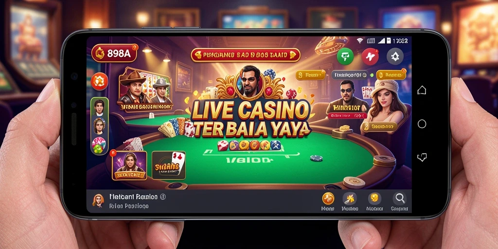 Tampilan gameplay Live Casino yang mendebarkan dan interaktif.