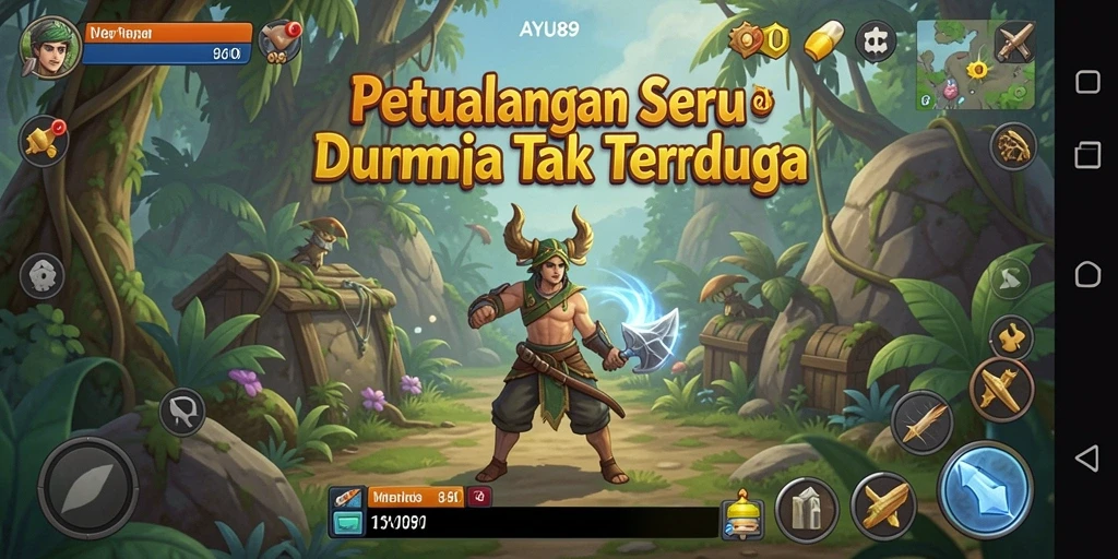 Tangkapan layar gameplay AYU89 yang menampilkan eksplorasi mendebarkan.
