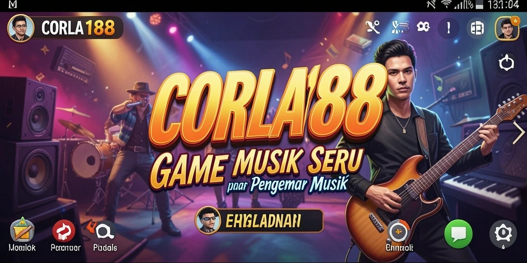 Tampilan gameplay menarik dari CORLA188 yang penuh irama musik.