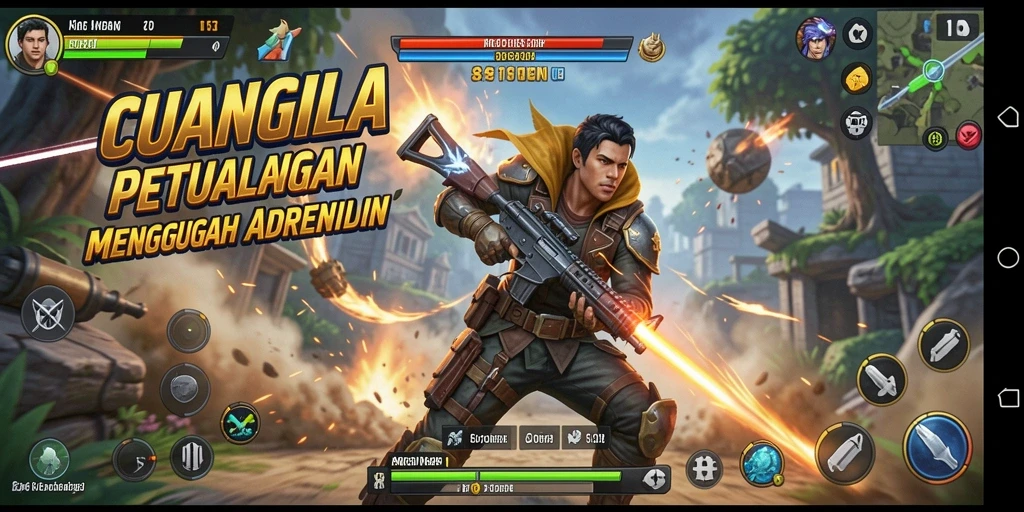 Gameplay action seru dalam CUANGILA yang menantang.