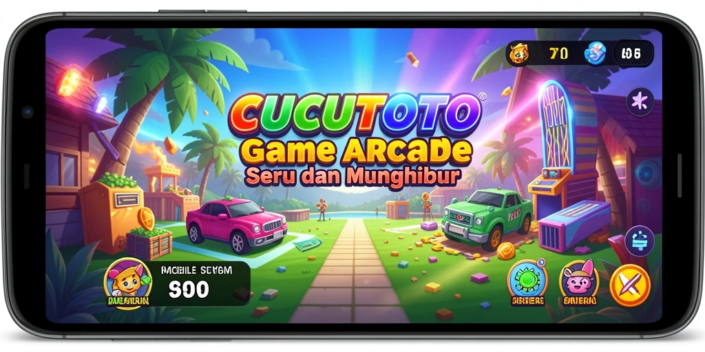 Tampilan gameplay CUCUTOTO yang penuh warna dan menarik.