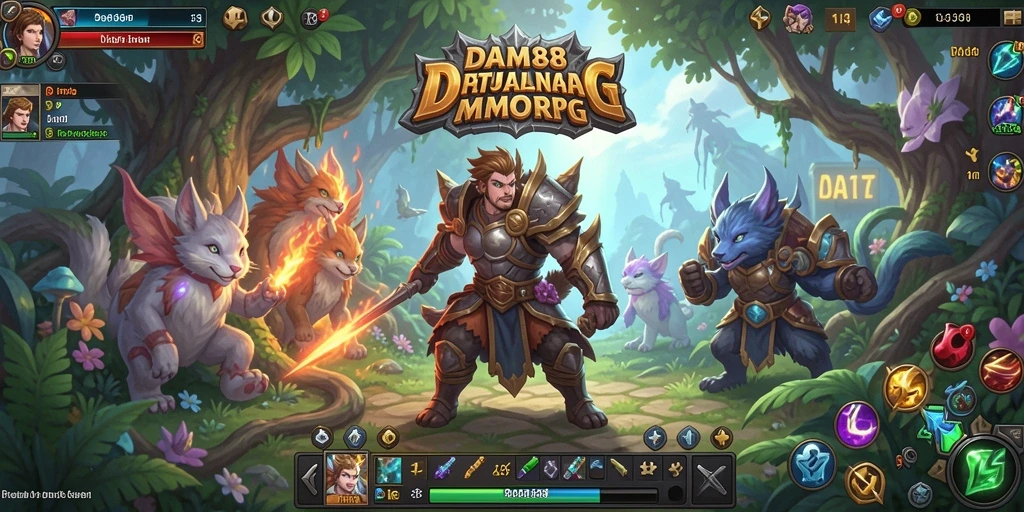 Screenshot menampilkan aksi seru dalam gameplay MMORPG DAM88.