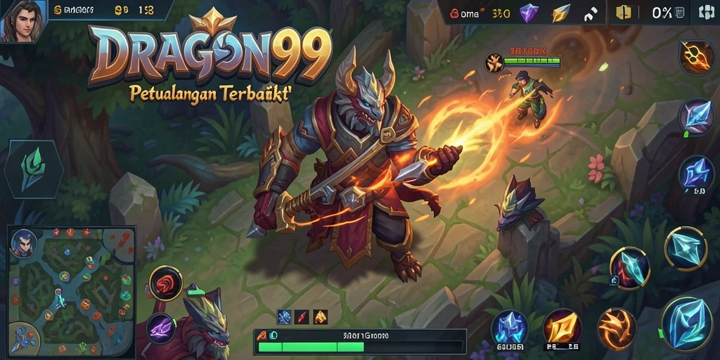 Screenshot gameplay DRAGON99 yang menampilkan keseruan pertempuran di arena.