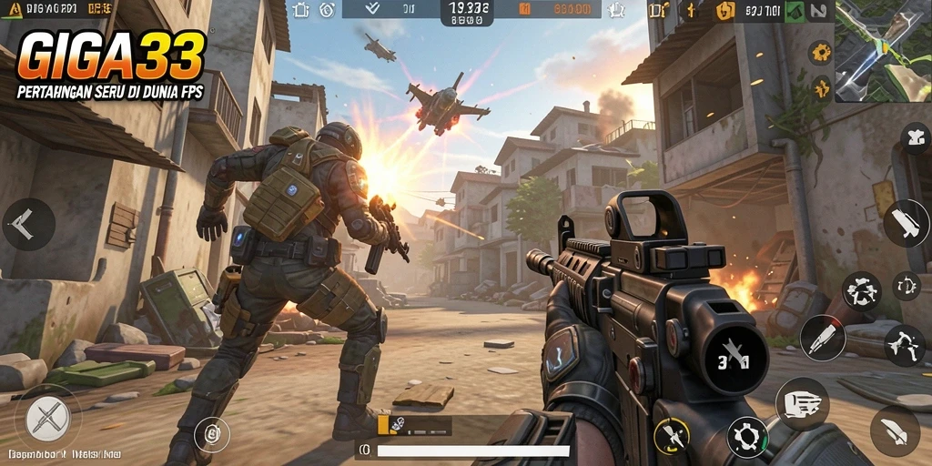 Gameplay seru di GIGA33 dengan aksi FPS yang cepat.
