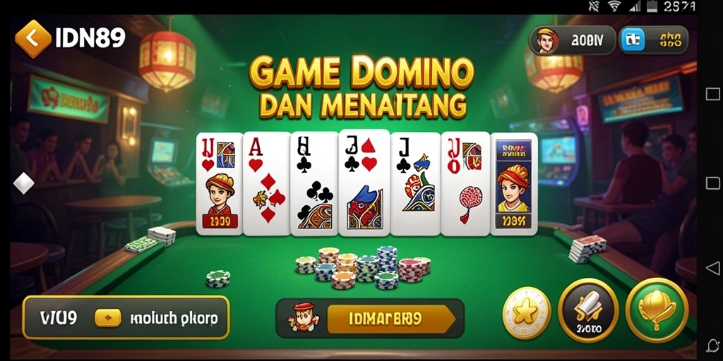 Tangkapan layar menampilkan gameplay seru dari permainan Domino