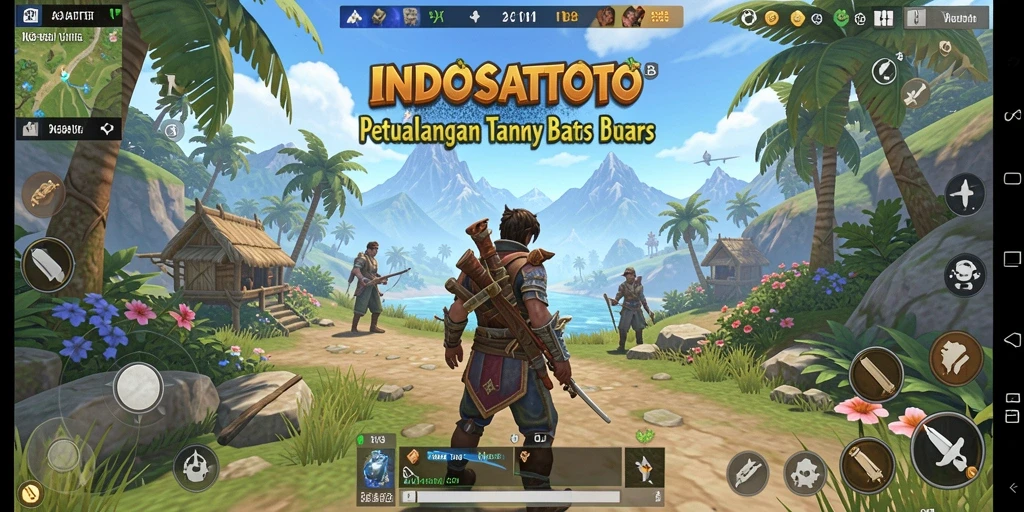 Tampilan nyata gameplay INDOSATTOTO di dunia terbuka yang luas.
