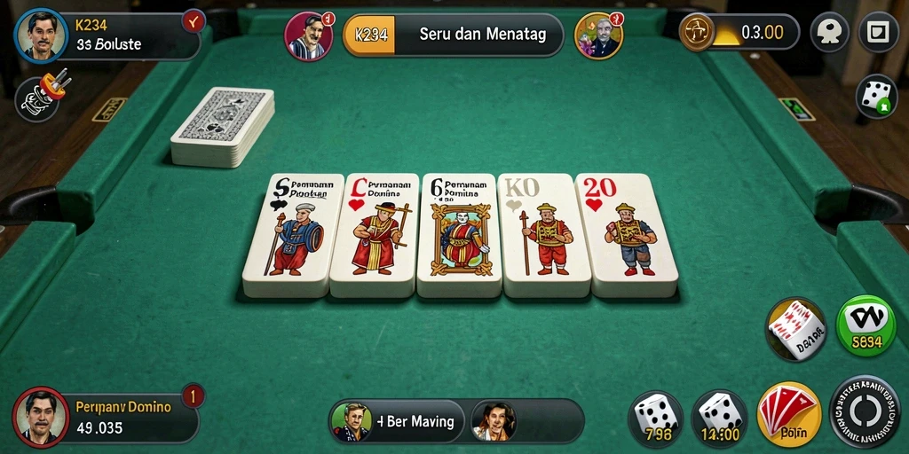 Tangkapan layar gameplay K234 yang menampilkan aksi domino yang seru.