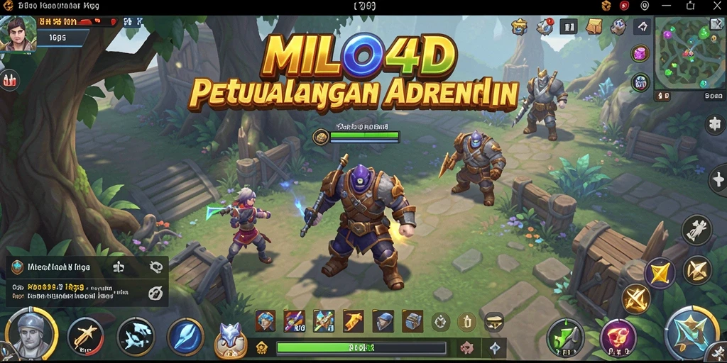 Screenshot gameplay MILO4D menampilkan aksi pertempuran yang menegangkan dalam dunia fantasi.
