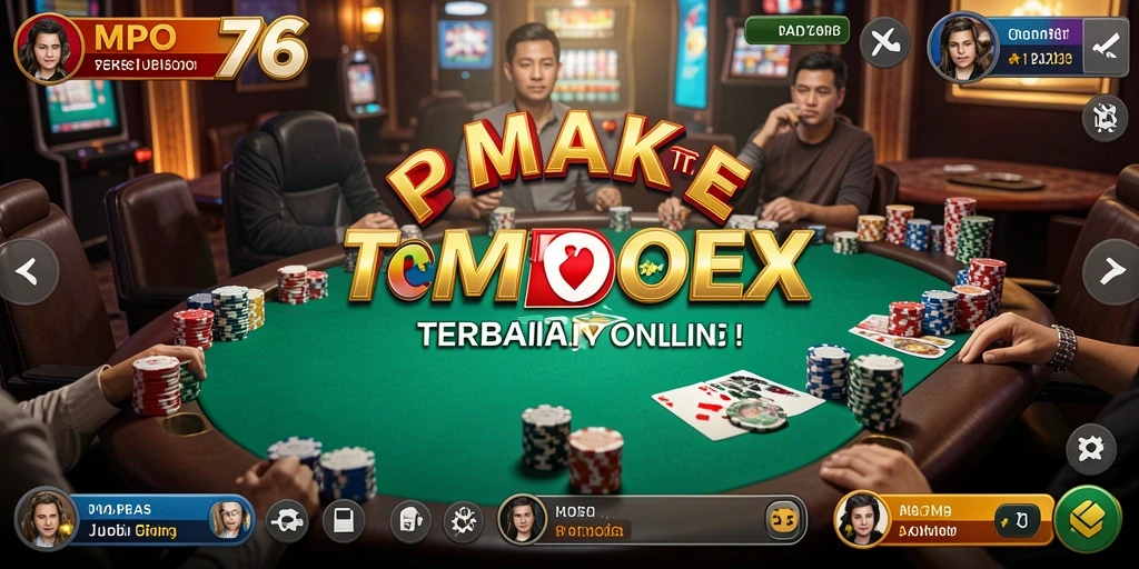 Tampilan gameplay Poker yang seru dan mendebarkan di MPO76.
