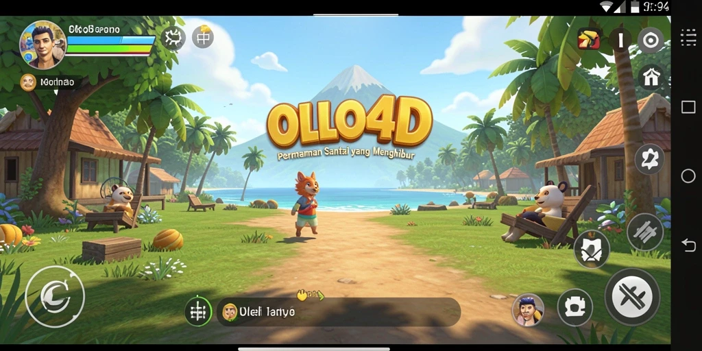 Tangkapan layar OLLO4D menunjukkan gameplay yang menyenangkan dan penuh warna.