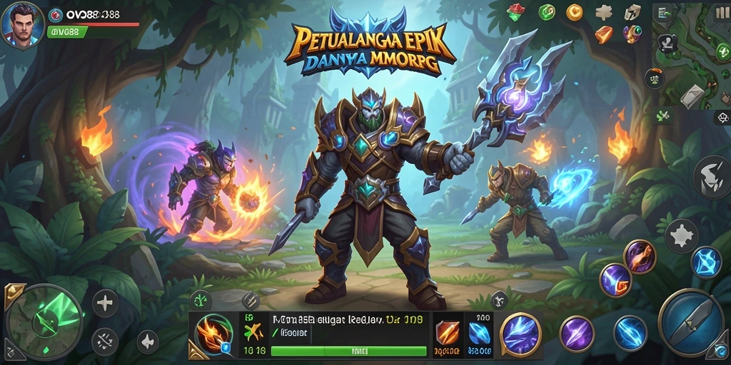 Gameplay MMORPG OVO88 yang epik dan penuh aksi.