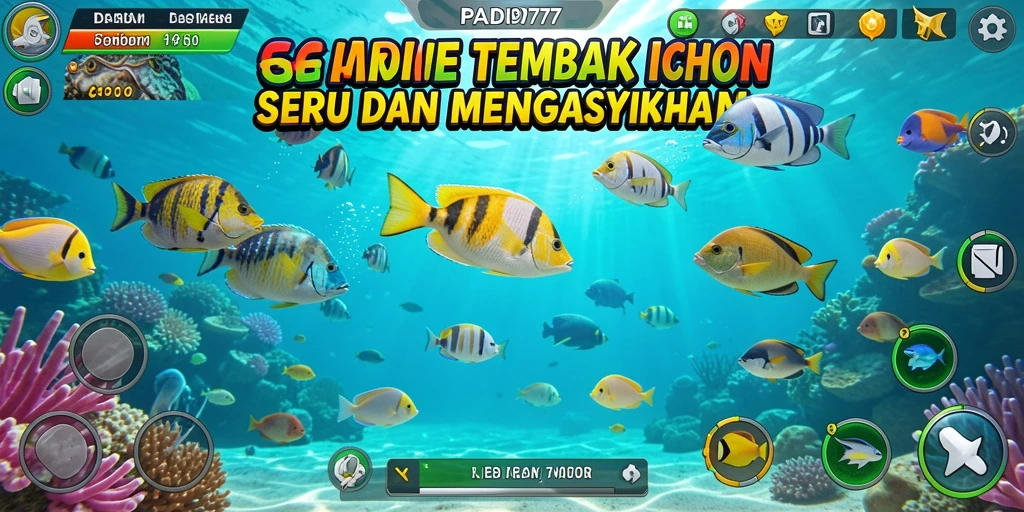 Screenshot gameplay PADI777 yang menunjukkan aksi menembak ikan.