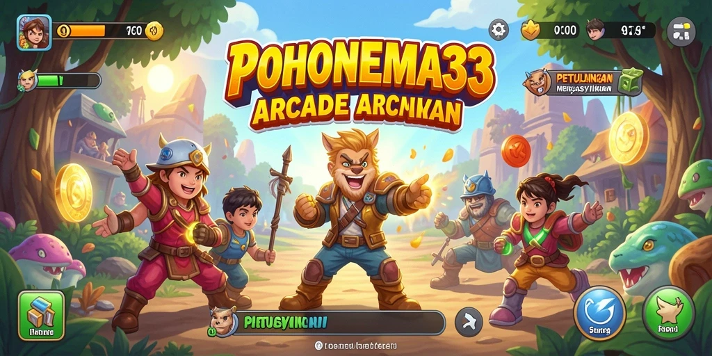 Tampilan seru gameplay POHONEMAS33 dalam aksi Arcade.