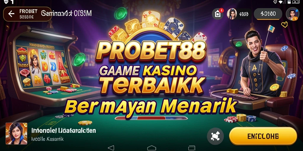 Tampilan gameplay Kasino yang menakjubkan dan interaktif.
