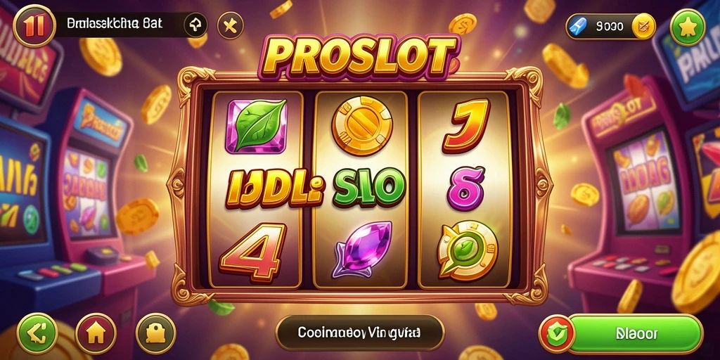 Tampilan gameplay yang menarik dari PROSLOT dengan slot berwarna-warni.