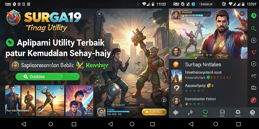 Tampilan antarmuka aplikasi SURGA19 yang user-friendly dan fungsional.
