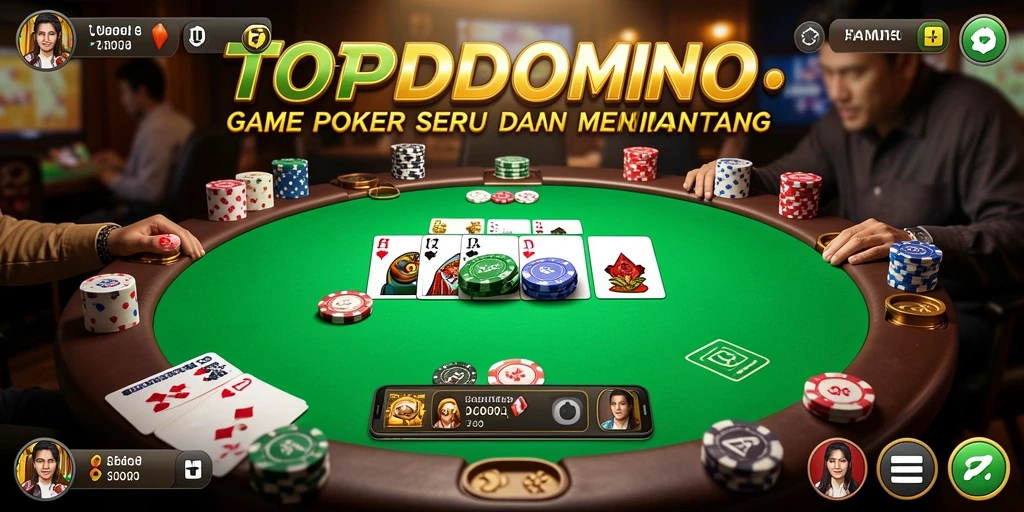 Tampilan gameplay seru dan interaktif dari TOPDOMINO.